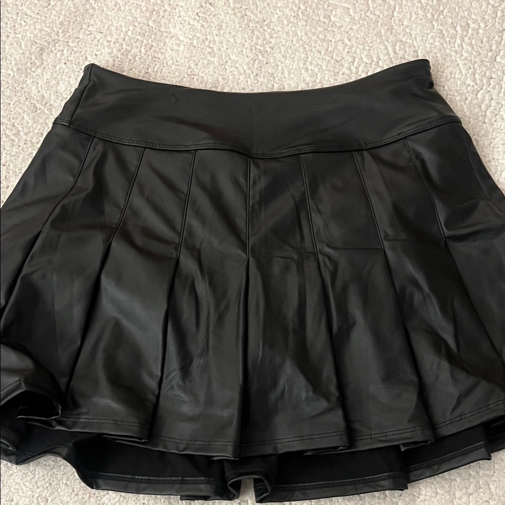 Offline by Aerie Real Luxe Faux Leather Skort (shorts underneath)